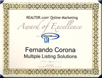 Multiple Listing Solutions is the proud recipient of the Realtor.com Online Marketing Award of Excellence!